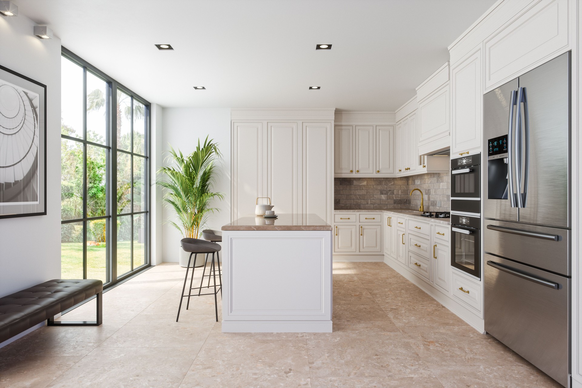 Modern Kitchen In Luxury Home